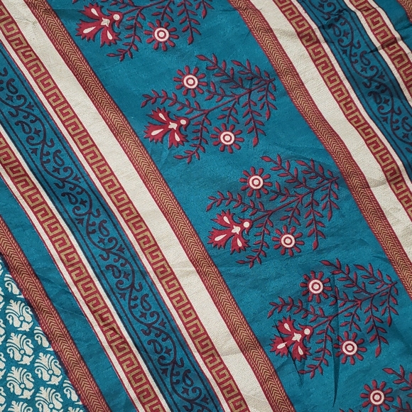 Darn Good Yarn Sari Silk Wrap Skirt Tea XL/Plus - Picture 12 of 16